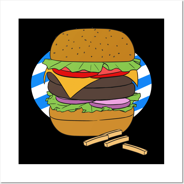 National Cheeseburger Day Fast Food Lovers Wall Art by Noseking